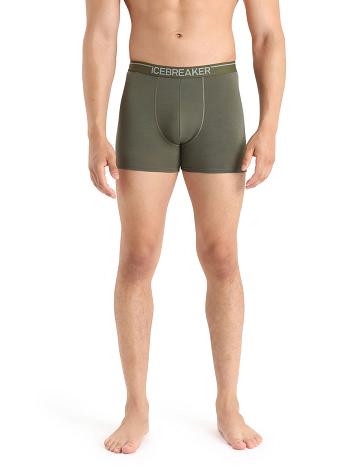 Icebreaker Merino Anatomica Boxers Férfi Fehérnemű Olivazöld | HU 1313EBCX